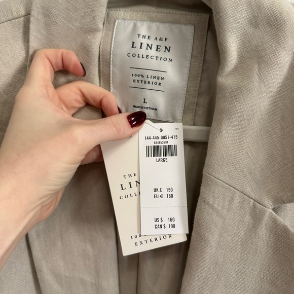 NWT | Abercrombie Linen Blazer | Large - Picture 4 of 8